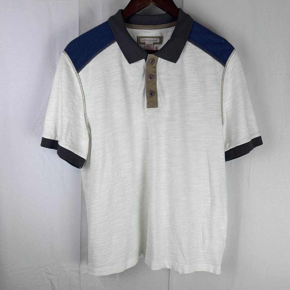 CARBON 2 COBALT Polo Shirt Men's‎ Medium Short Sleeve Effortlessly Cool